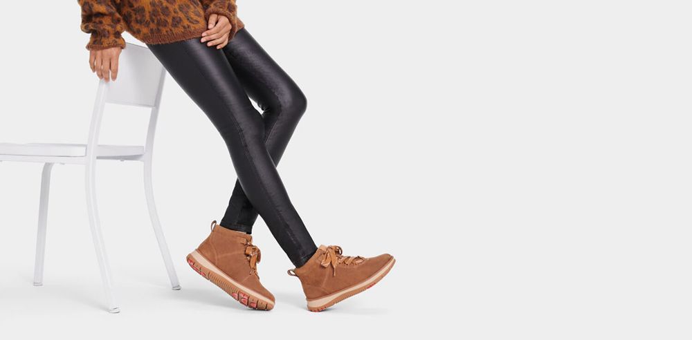 Ugg Lakesider Ankle - Womens Sneakers - Brown - NZ (0372TPGEM)